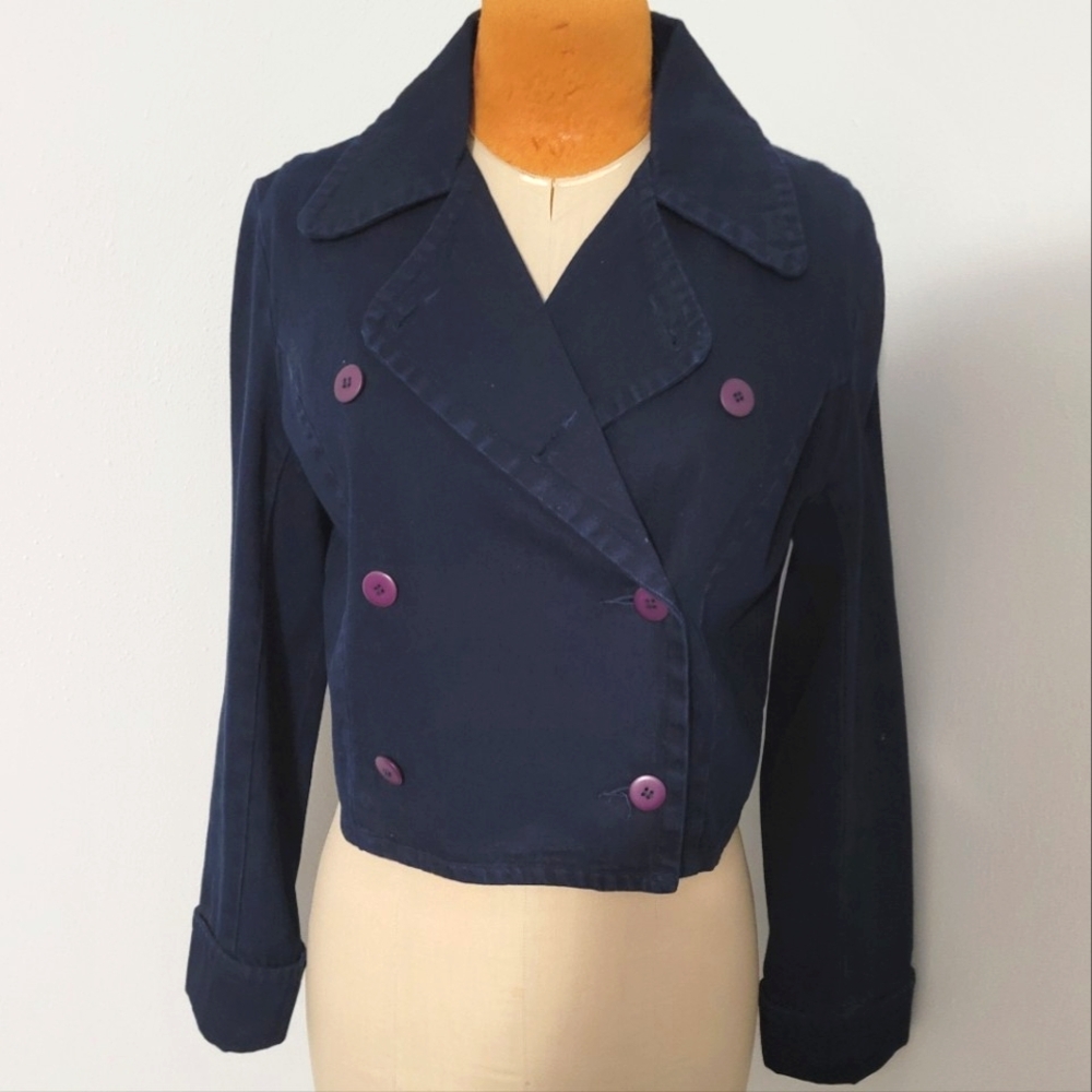 Vintage Sostanza Navy Double-Breasted Jacket